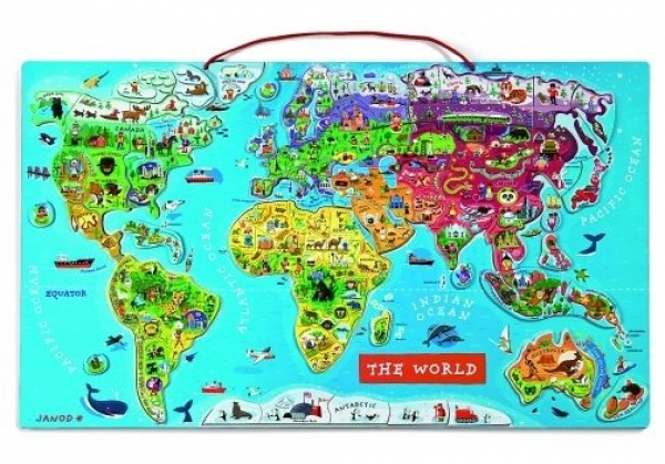 Puzzle magnetic harta lumii