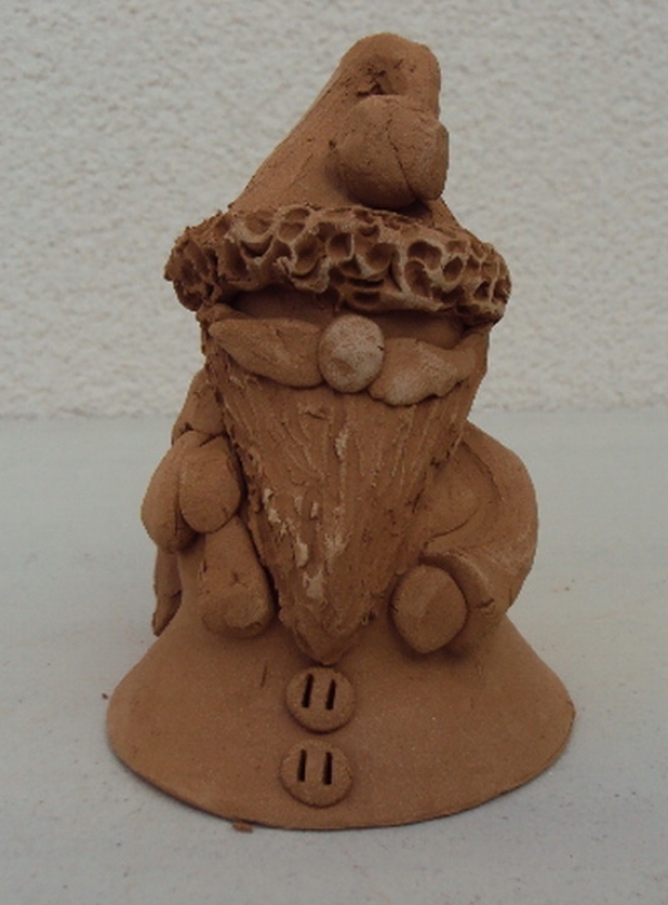 Clopotel ceramica mos craciun 1 -10x6cm, 120gr