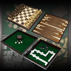 CHESS CHECKERS BACKGAMMON DOMINOES AND DICES
