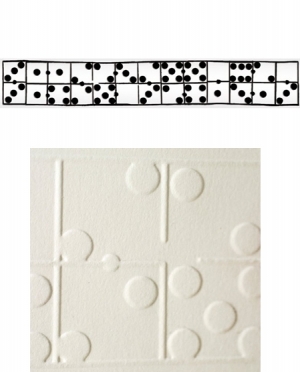 PLACA EMBOSSING DOMINO